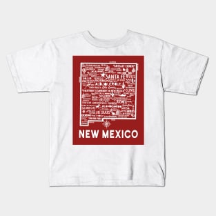 New Mexico Map Kids T-Shirt